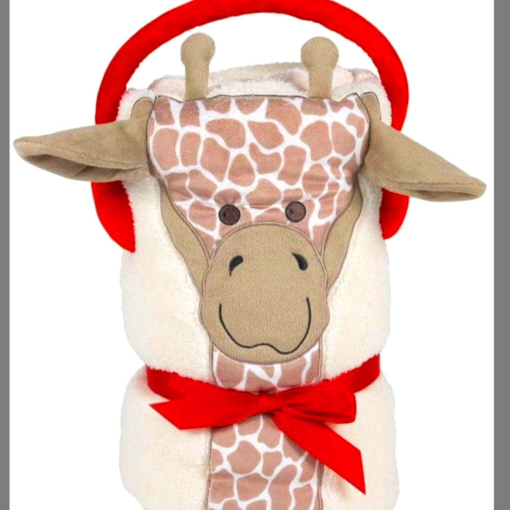 Snowpinions Giraffe Sherpa Snow Blanket